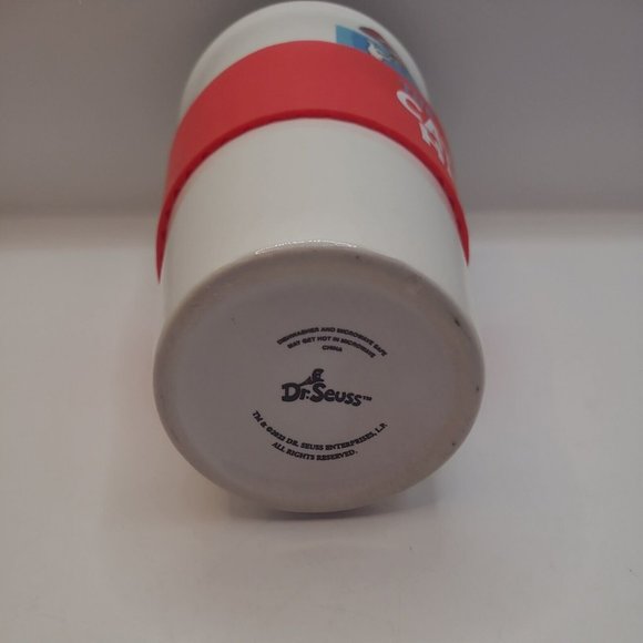 Dr Seuss 2022 The Cat in the Hat Ceramic Tumbler, Lid and insulated holder - Picture 4 of 5